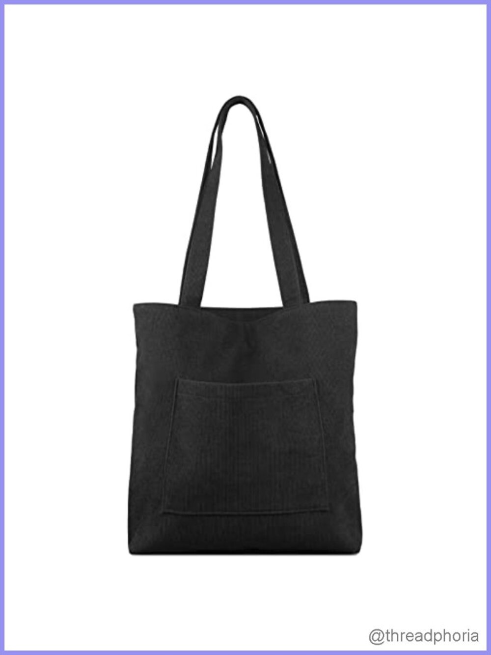 Corduroy Tote Bag with Zip, Women's Hobos Handbags Large Capacity Shoulder